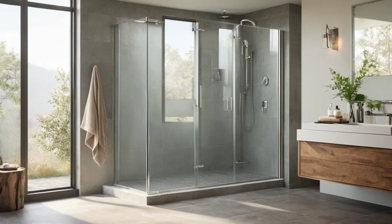 A bright walk-in shower with a low entry, bench and grab bar in a Everett home